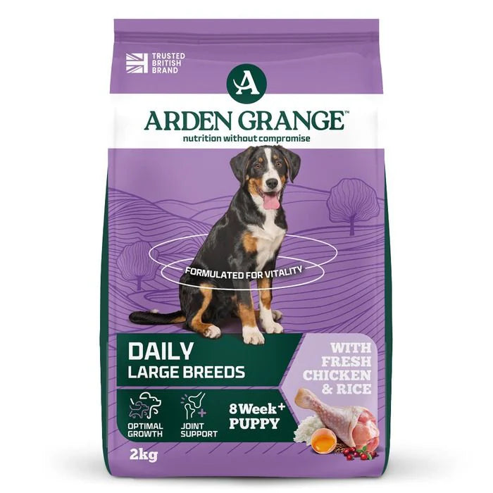 Arden Grange Daily Large Breeds Puppy with Fresh Chicken & Rice Dry Dog Food - 2 kg