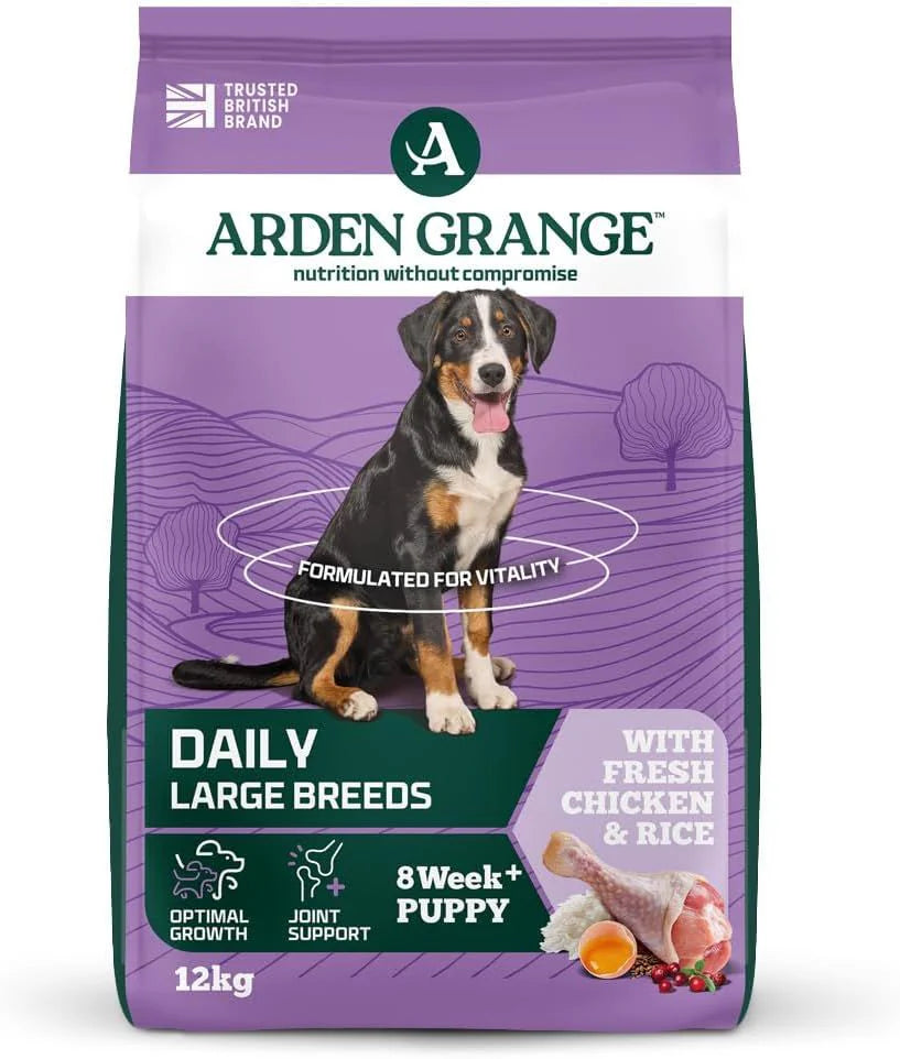 Arden Grange Daily Large Breeds Puppy with Fresh Chicken & Rice Dry Dog Food - 12 kg