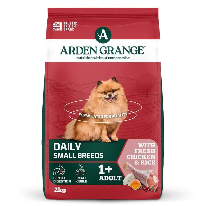 Arden Grange Daily Small Breeds Adult with Fresh Chicken & Rice Dry Dog Food - 2 kg