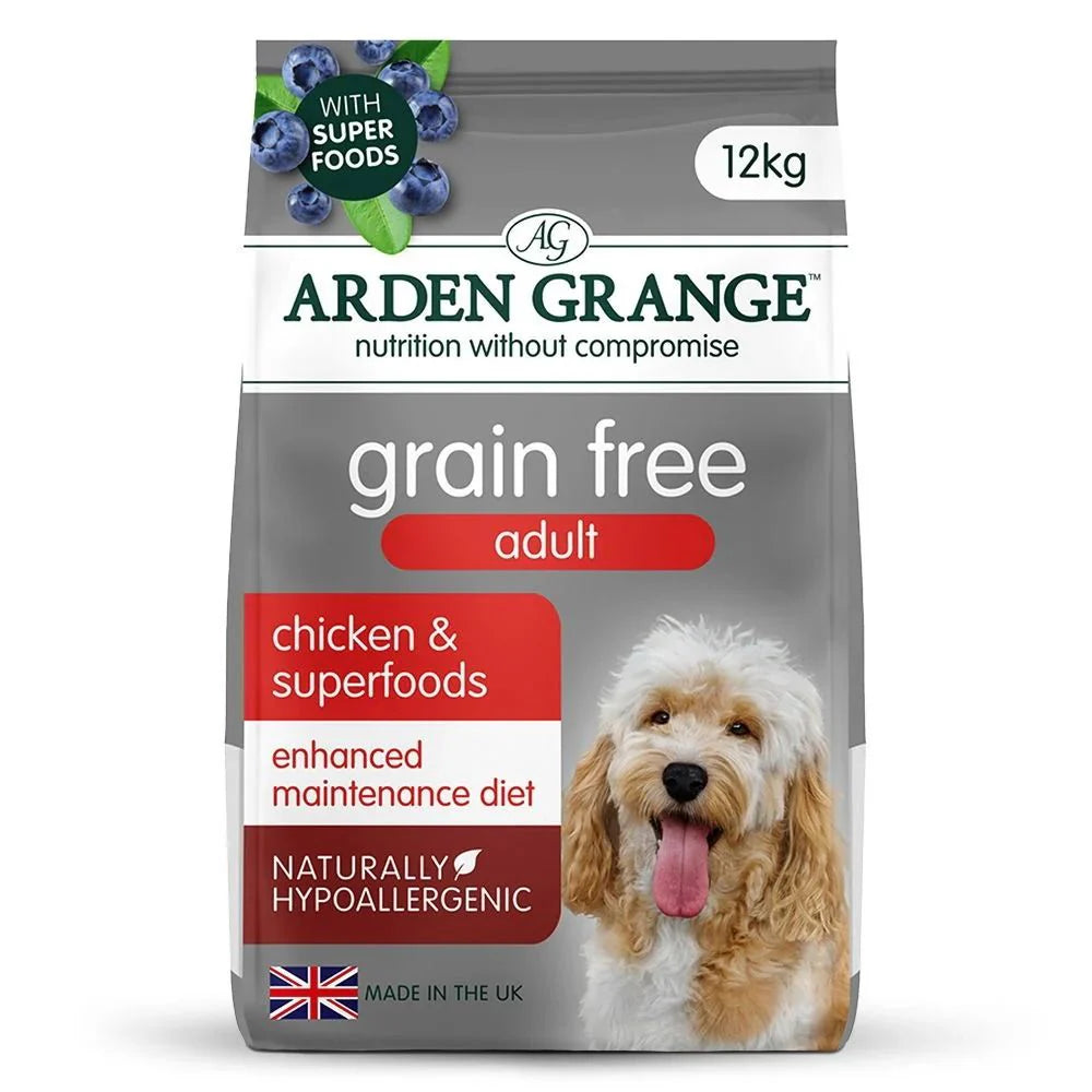 Arden Grange Grain Free Adult Chicken & Superfoods Dog Dry Food - 12 kg