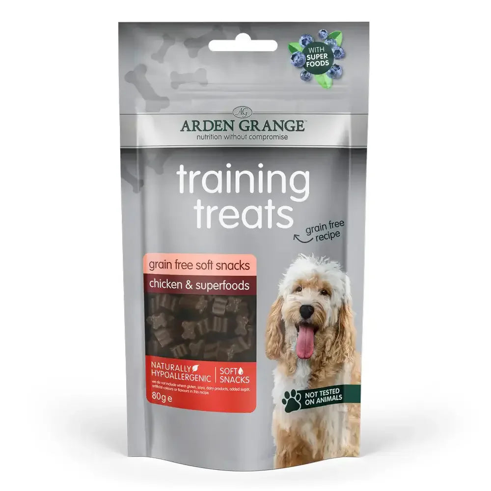 Arden Grange Grain Free Chicken & Superfoods Training Dog Treats 80g - 80 g front packshot