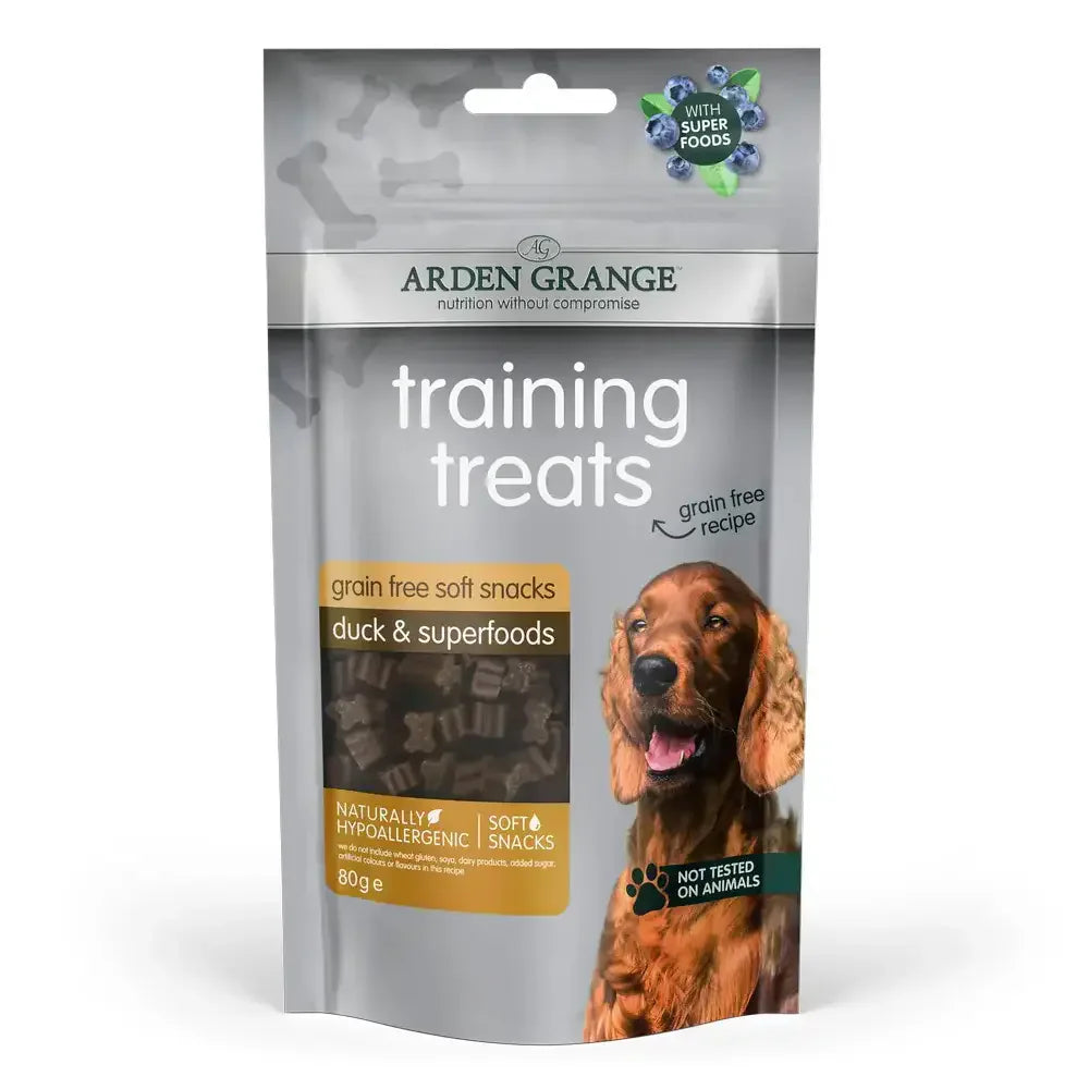 Arden Grange Grain Free Duck & Superfoods Training Dog Treats 80g - 80 g front packshot