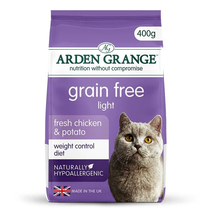 Arden Grange Grain Free Light Fresh Chicken & Potato Dry Cat Food - 400 g