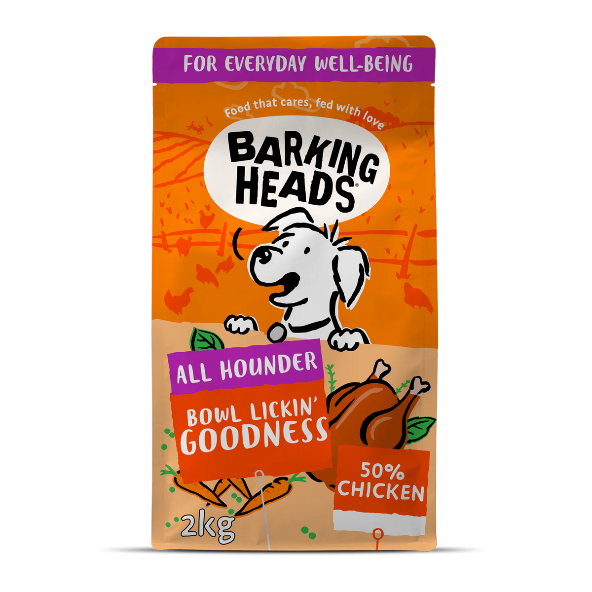 Barking Heads All Hounder Bowl Lickin' Goodness Chicken Dry Dog Food — 2 kg