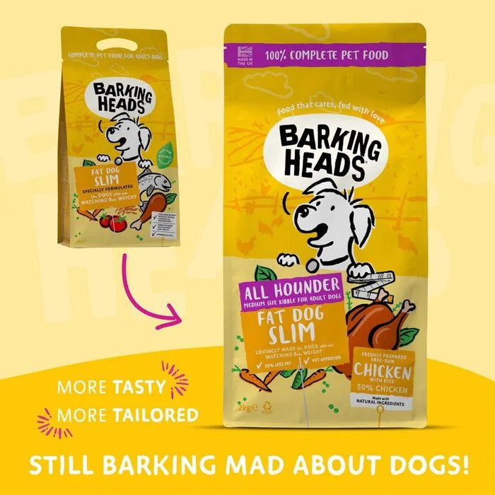Barking Heads All Hounder Fat Dog Slim Chicken Dry Dog Food — 2 kg front packshot