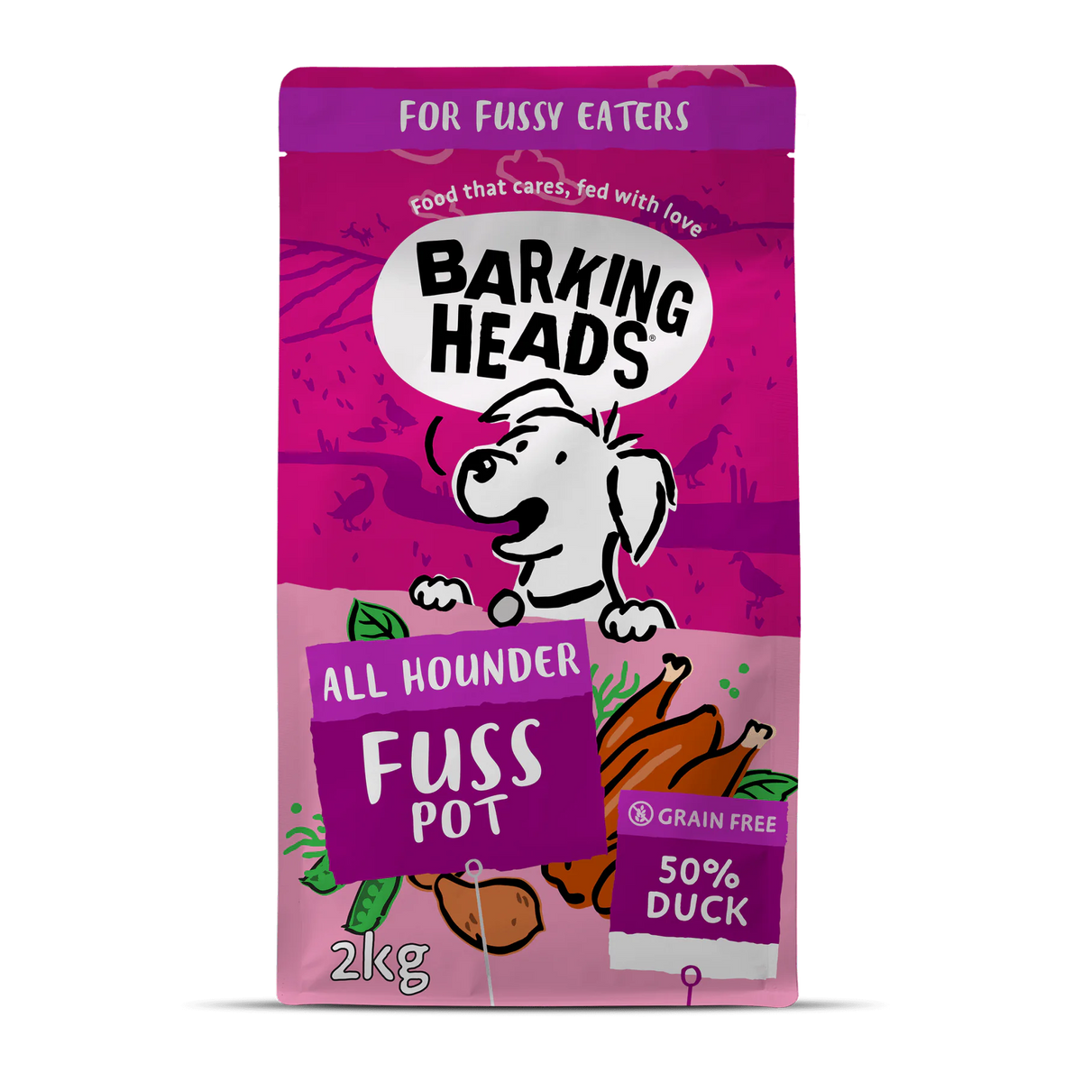 Barking Heads All Hounder Fuss Pot Duck Dry Dog Food — 2 kg