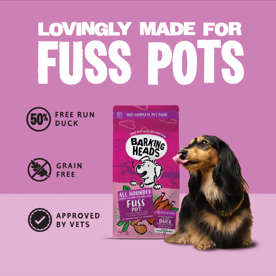Barking Heads All Hounder Fuss Pot Duck Dry Dog Food — 2 kg — product view 7