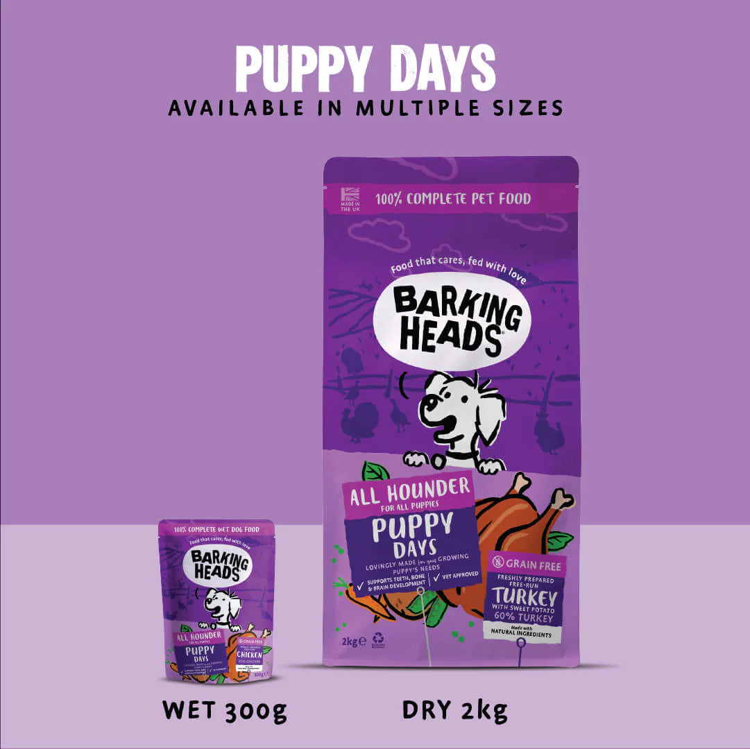 Barking Heads All Hounder Puppy Days Turkey Dry Dog Food — 2 kg — product view 4