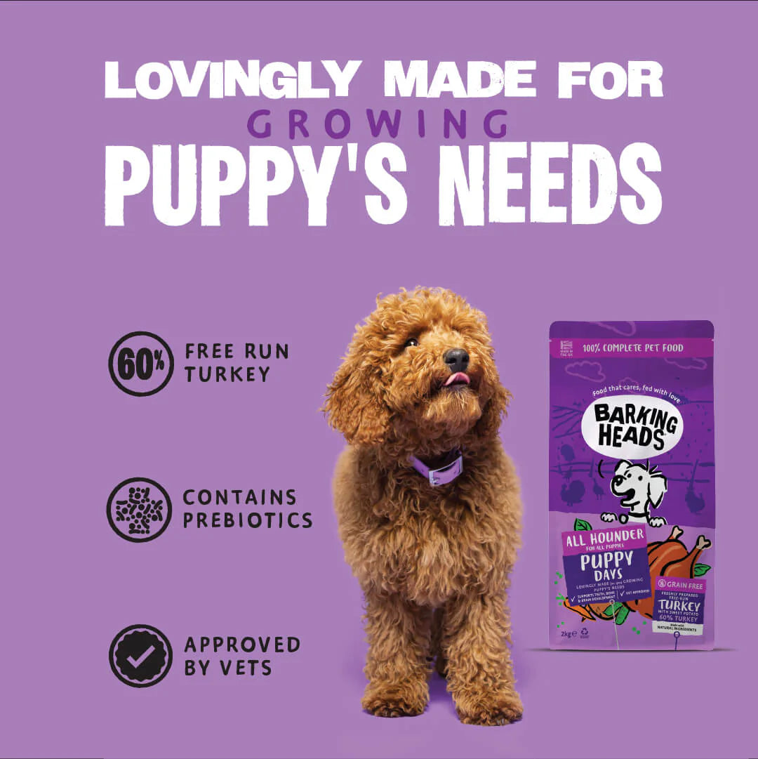 Barking Heads All Hounder Puppy Days Turkey Dry Dog Food — 2 kg — product view 5