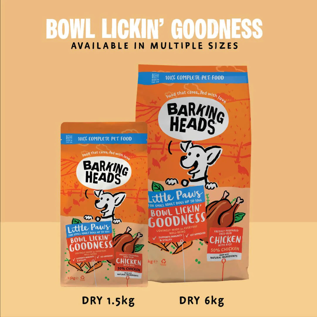 Barking Heads Little Paws Bowl Lickin' Goodness Chicken Dry Dog Food — 1.5 kg — product view 4