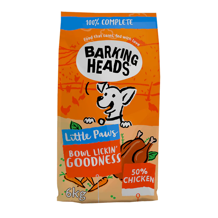 Barking Heads Little Paws Bowl Lickin' Goodness Chicken Dry Dog Food — 1.5 kg front packshot