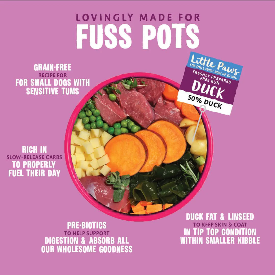 Barking Heads Little Paws Fuss Pot Duck Dry Dog Food — 1.5 kg — product view 3