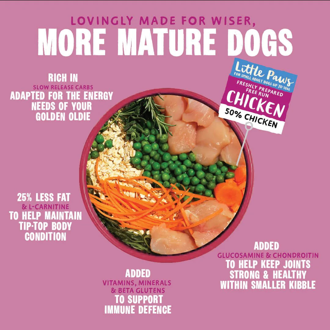 Barking Heads Little Paws Golden Years Chicken Dry Dog Food — 1.5 kg — product view 3