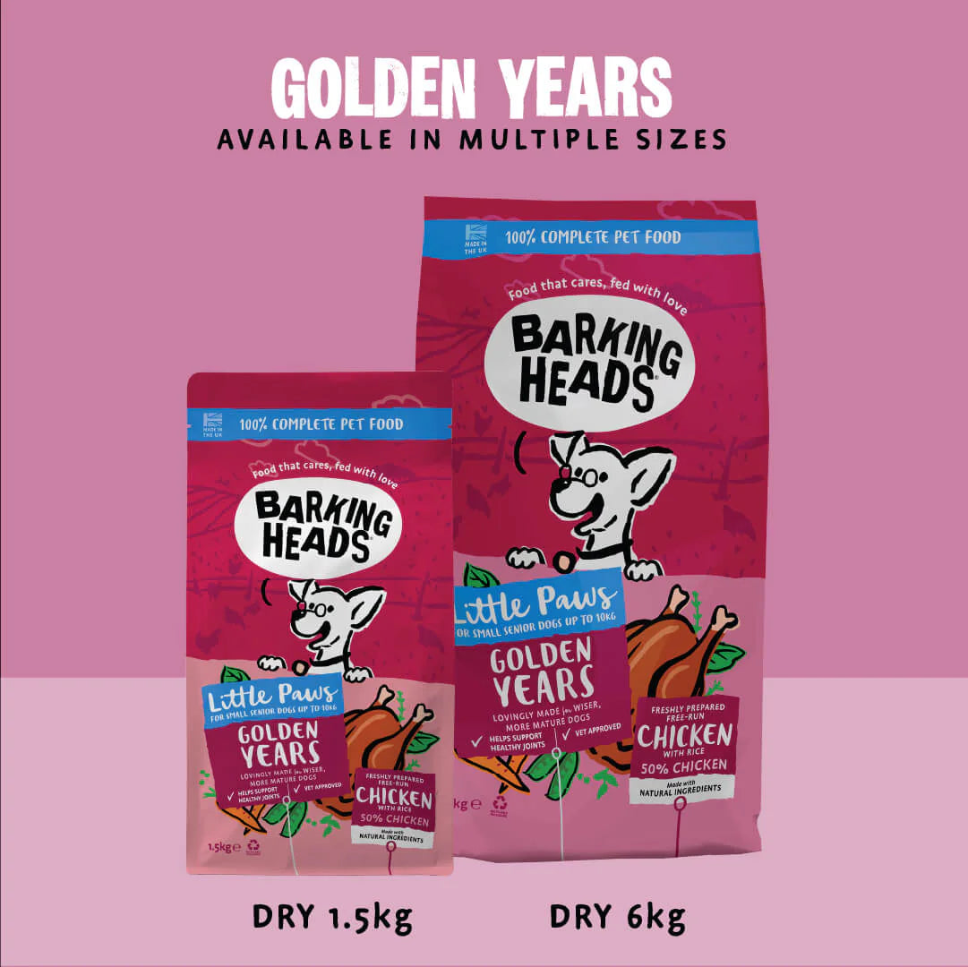 Barking Heads Little Paws Golden Years Chicken Dry Dog Food — 1.5 kg — product view 4