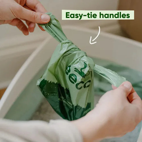 Beco cat poop bag with easy-tie handles