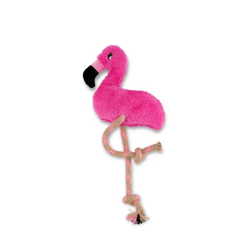 Beco Dual Material Soft Flamingo Recycled Dog Toy by Beco – product image