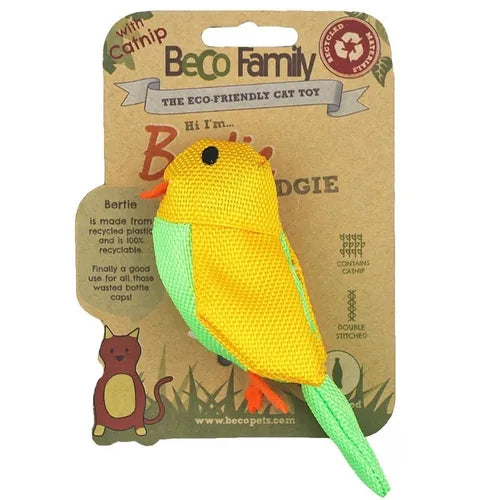Beco Family Bertie the Budgie with Catnip Cat Toy product image