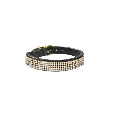 Bobby Crystal Princesse Collar - Black, 25 cm