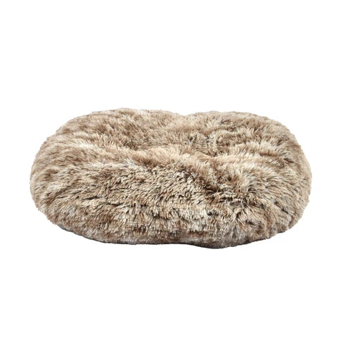 Bobby Oval Furry Cushion Bicolour - Grey, 103 × 72 cm