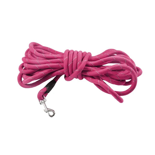 Bobby Walk Long Line Dog Leash - Fuchsia Pink, 5 M