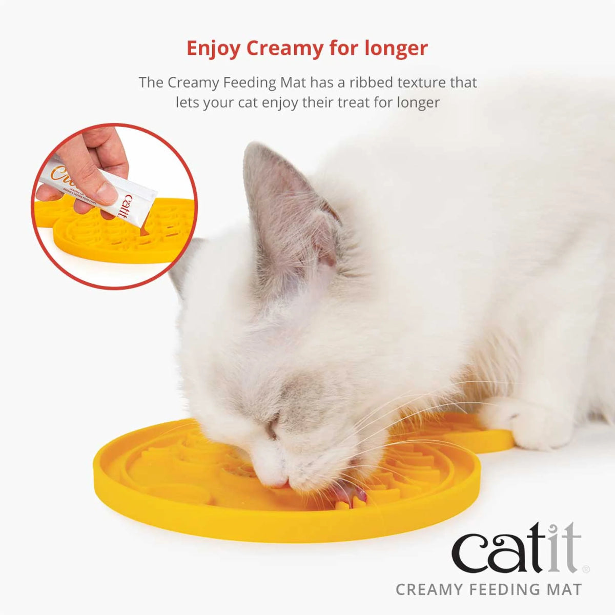 Catit Creamy Fish-shaped Silicon Feeding Mat – product view 2