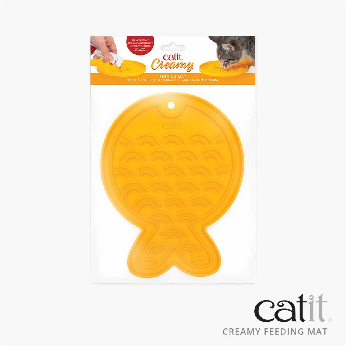 Catit Creamy Fish-shaped Silicon Feeding Mat – product view 5