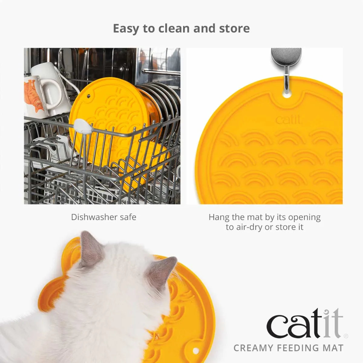 Catit Creamy Fish-shaped Silicon Feeding Mat – Feeding Mat additional product view 3