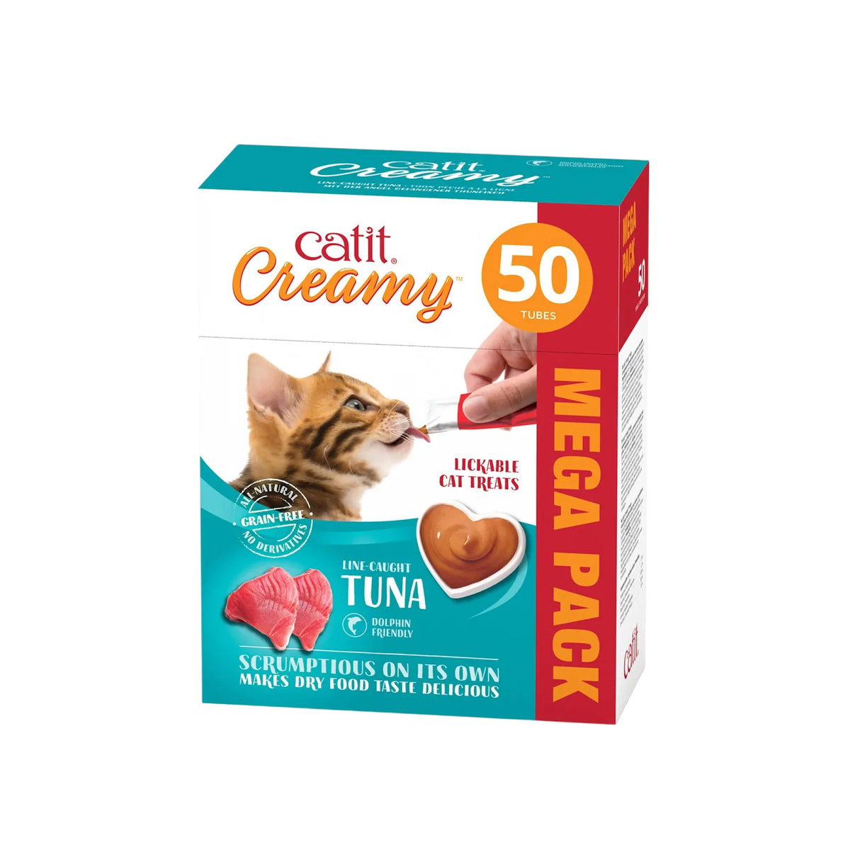 Catit Creamy Treats Mega Pack Tuna, 50 tubes/box