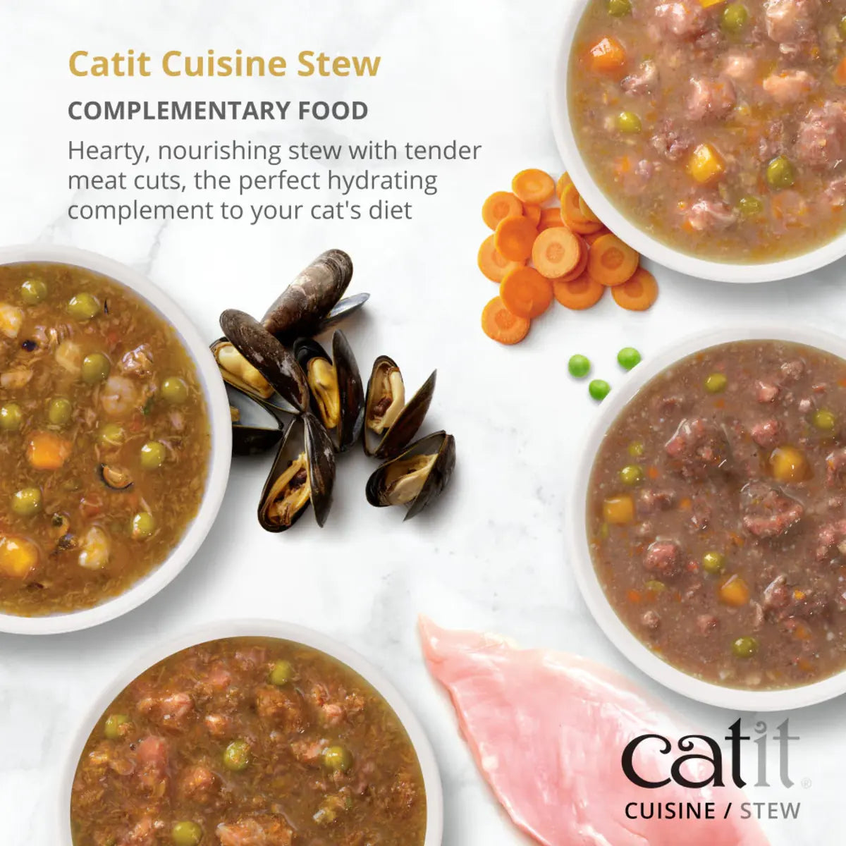 Catit Cuisine Beef Stew with Veggies, 95 g Tetra, 12pcs/box – 12pcs/box additional product view 1