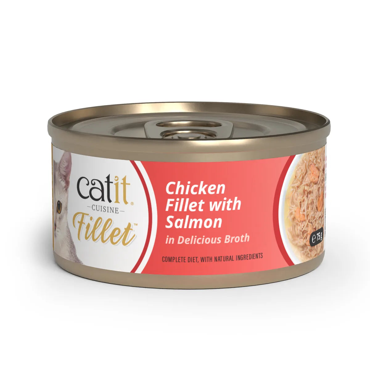 Catit Cuisine Chicken Fillet with Salmon, 12 x 75 g – 12 × 75 g additional product view 1
