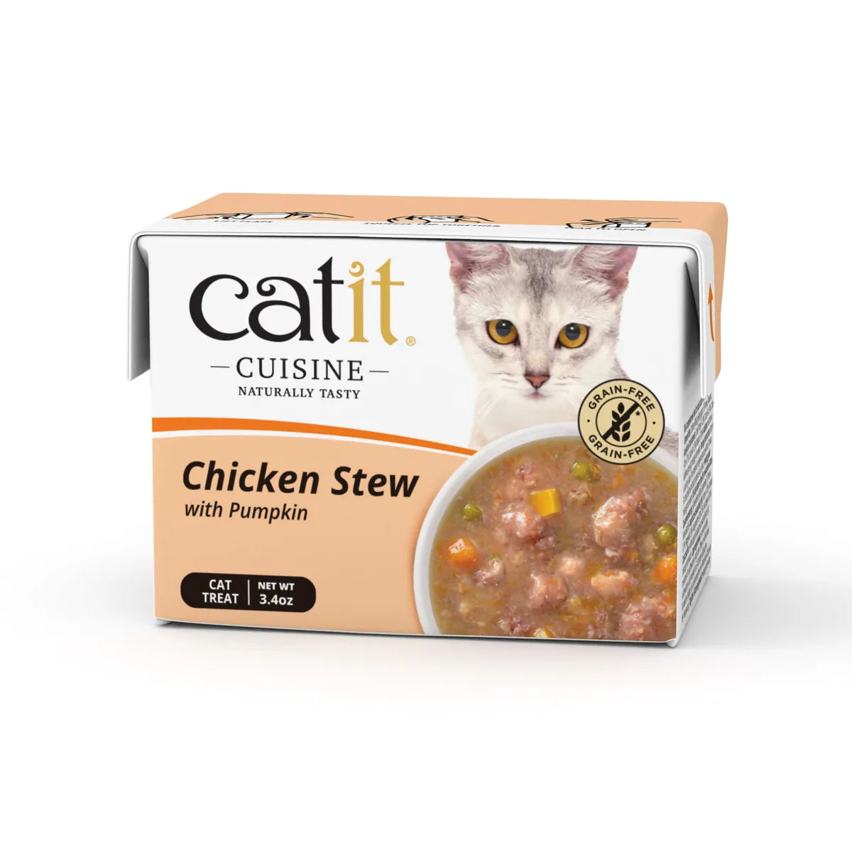 Catit Cuisine Chicken Stew with Pumpkin, 95 g Tetra, 12pcs/box – 12pcs/box main product image