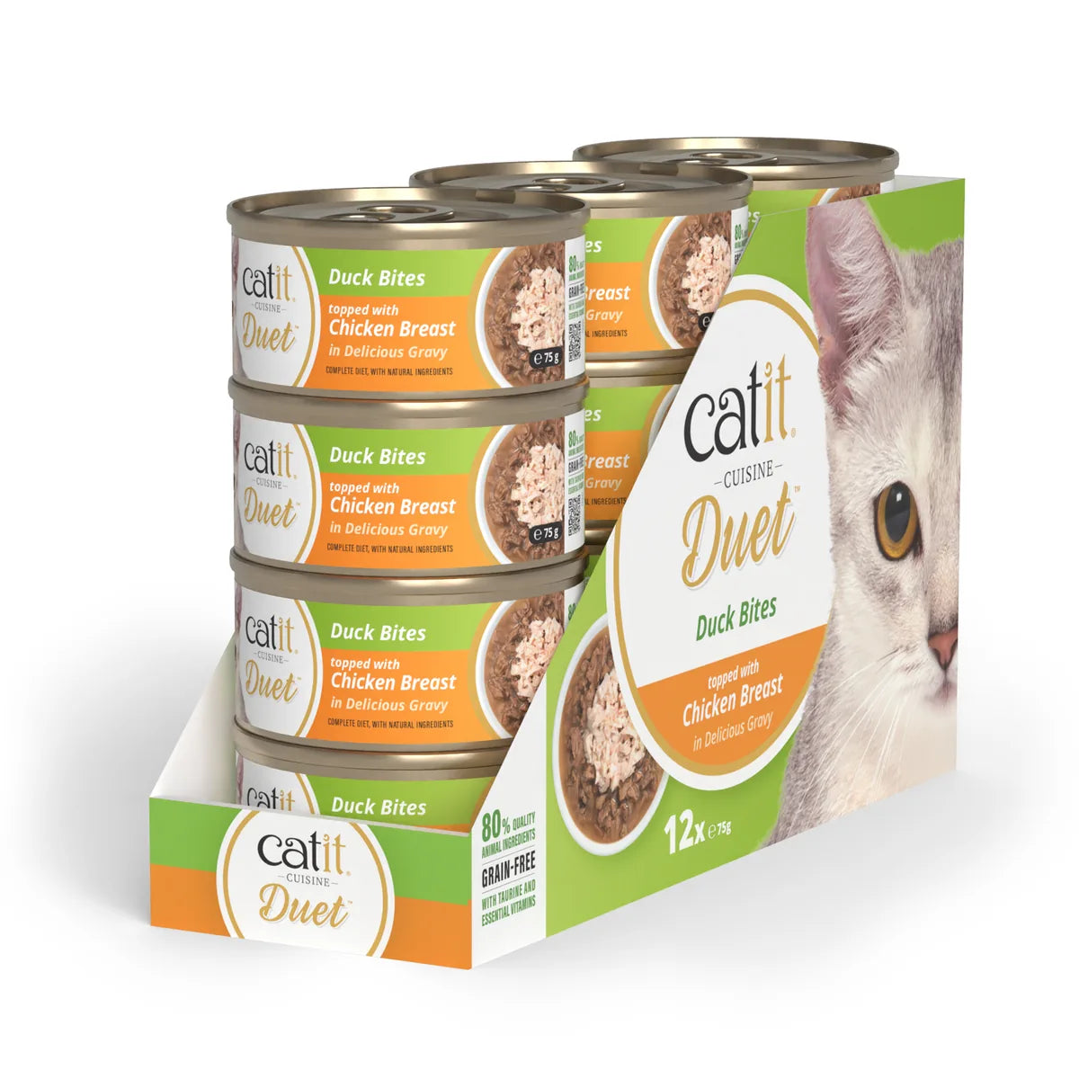 Catit Cuisine Duet, Duck with Chicken, 12 x 75 g – 12 × 75 g main product image