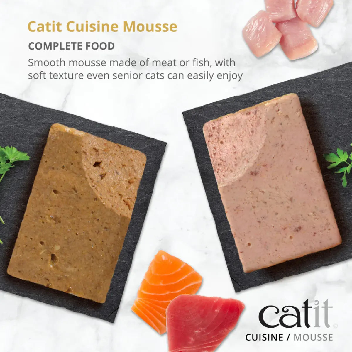 Catit Cuisine Ocean Fish Mousse with Tuna & Salmon, 90 g Tetra, 12pcs/box – 12pcs/box additional product view 1