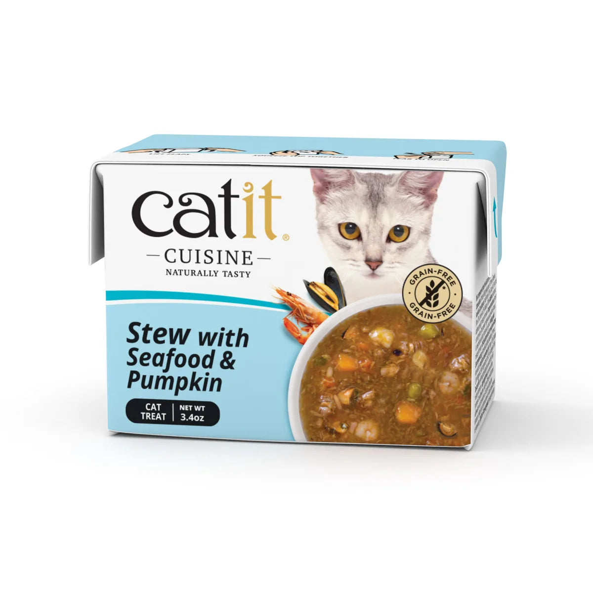 Catit Cuisine Seafood Stew with Pumpkin, 95 g Tetra, 12pcs/box – 12pcs/box main product image