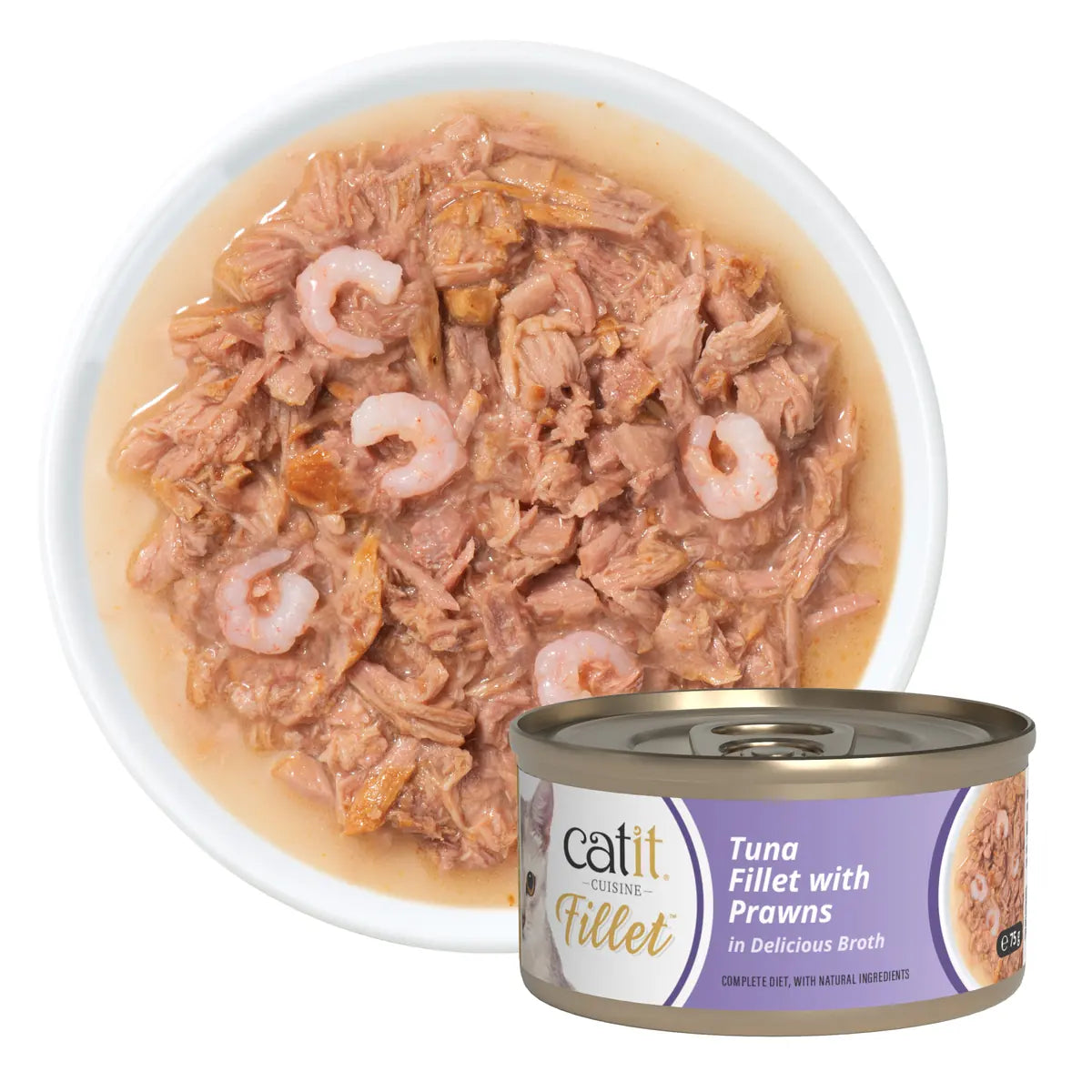 Catit Cuisine Tuna Fillet with Prawns, 12 x 75 g – 12 × 75 g additional product view 2