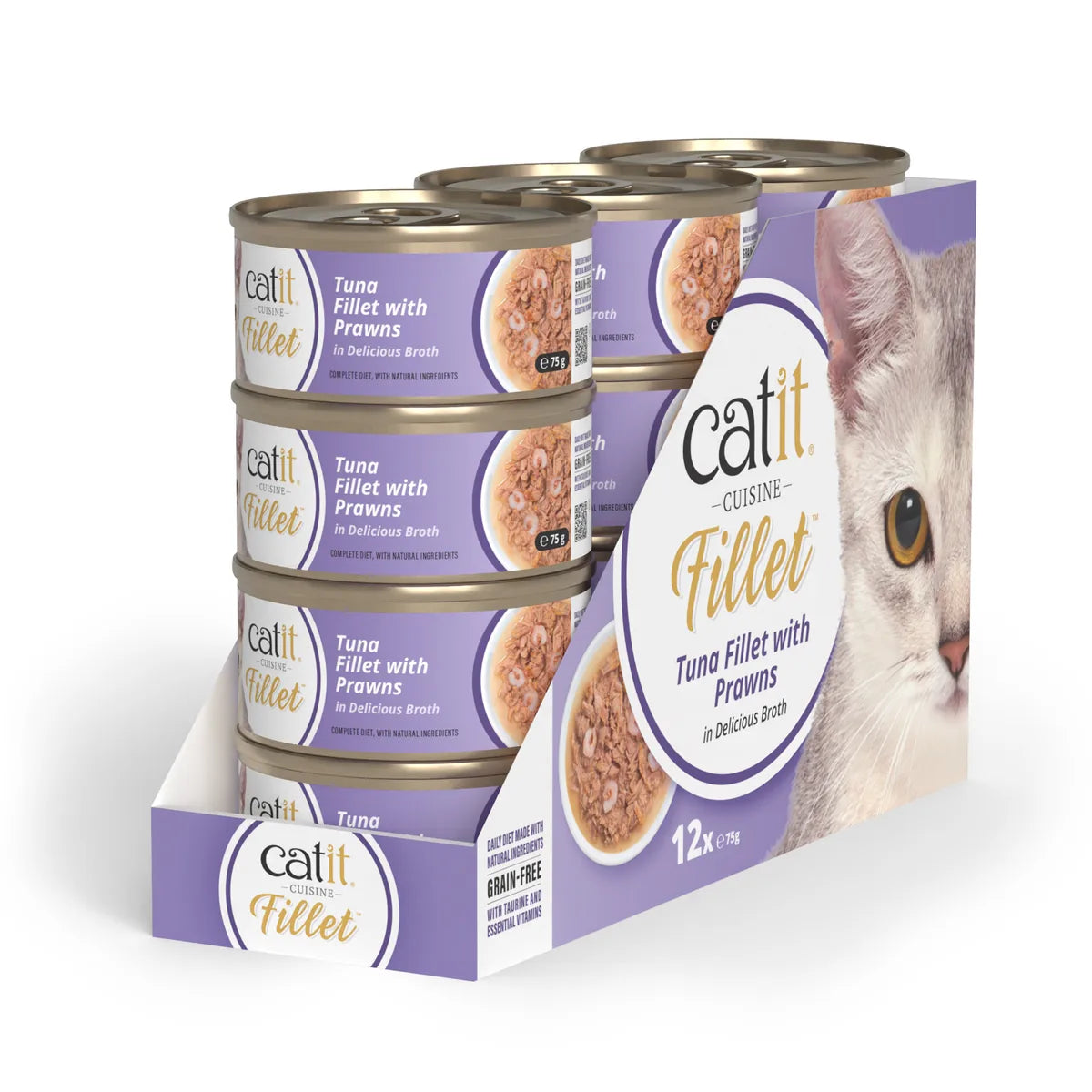 Catit Cuisine Tuna Fillet with Prawns, 12 x 75 g – 12 × 75 g main product image