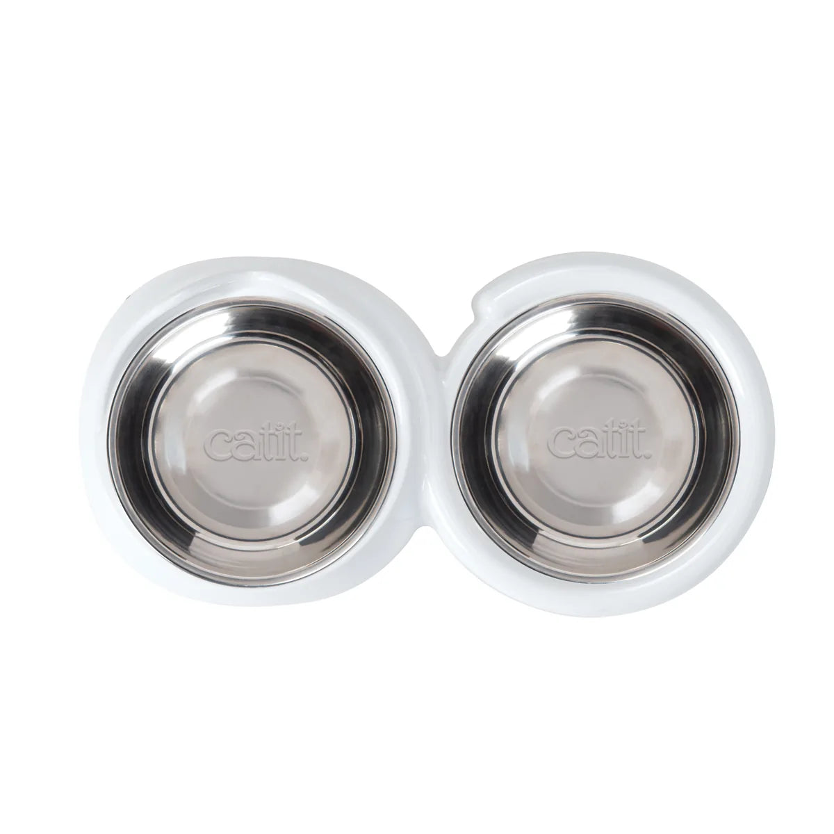 Catit Pixi Dual Feeding Dish White – White additional product view 1