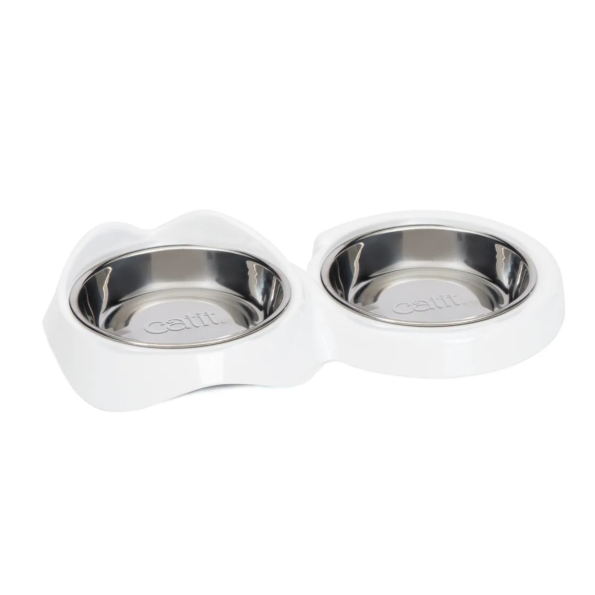 Catit Pixi Dual Feeding Dish White – White main product image