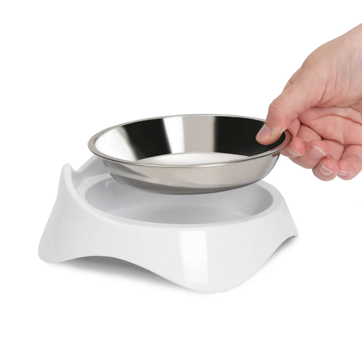Catit Pixi Feeding Dish White – White additional product view 2