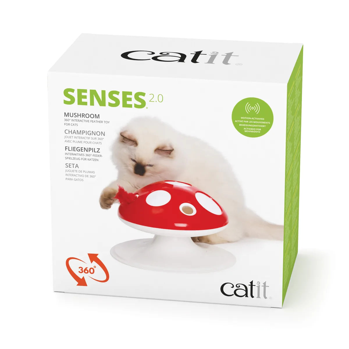 Catit Senses 2.0 Interactive Feather Toy - Mushroom – Toys additional product view 3