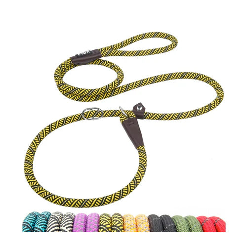 Fida Durable Slip Lead Training Leash – 1.8 m - Color Yellow