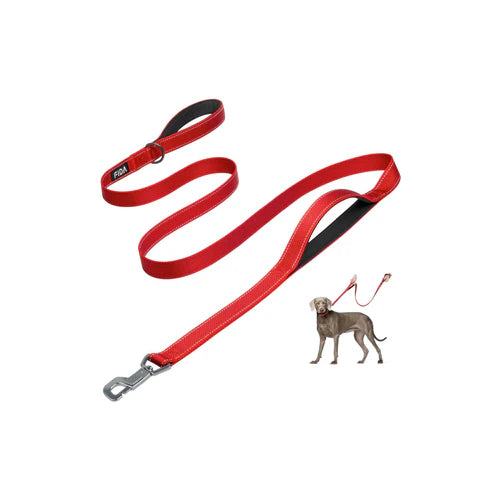 Fida Heavy Duty Dog Leash – 1.2–1.8 m - Color Red