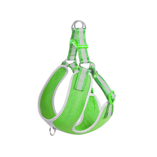 Fida Reflective Step-In Dog Harness - Color Green
