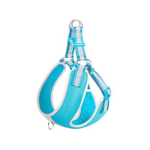 Fida Reflective Step-In Dog Harness - Color Light Blue