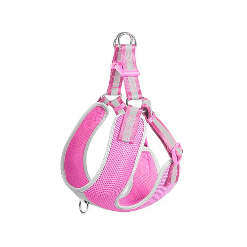 Fida Reflective Step-In Dog Harness - Color Pink