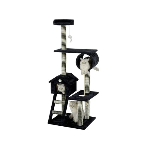 Go Pet Club 152 cm Black Cat Tree Condo - F44