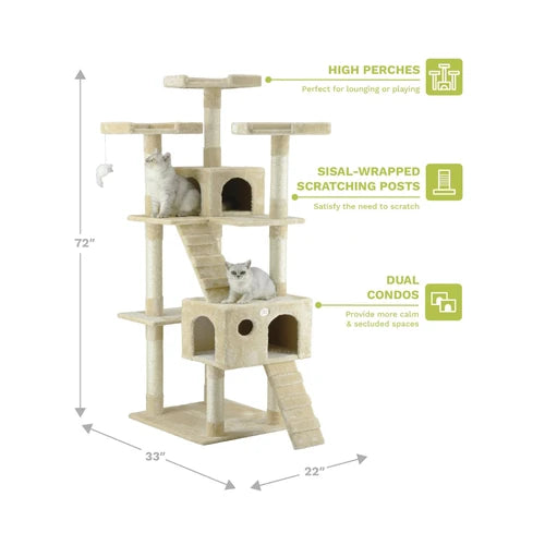 Go Pet Club 183 cm Cat Tree Condo - product detail 3