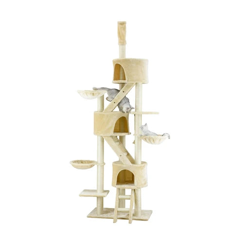 Go Pet Club 269 cm Three-Condo Adjustable Cat Tree - FC01