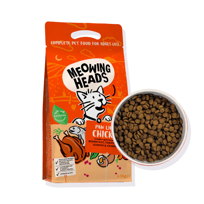 Meowing Heads Paw Lickin' Chicken Adult Dry Cat Food — 1.5 kg product view