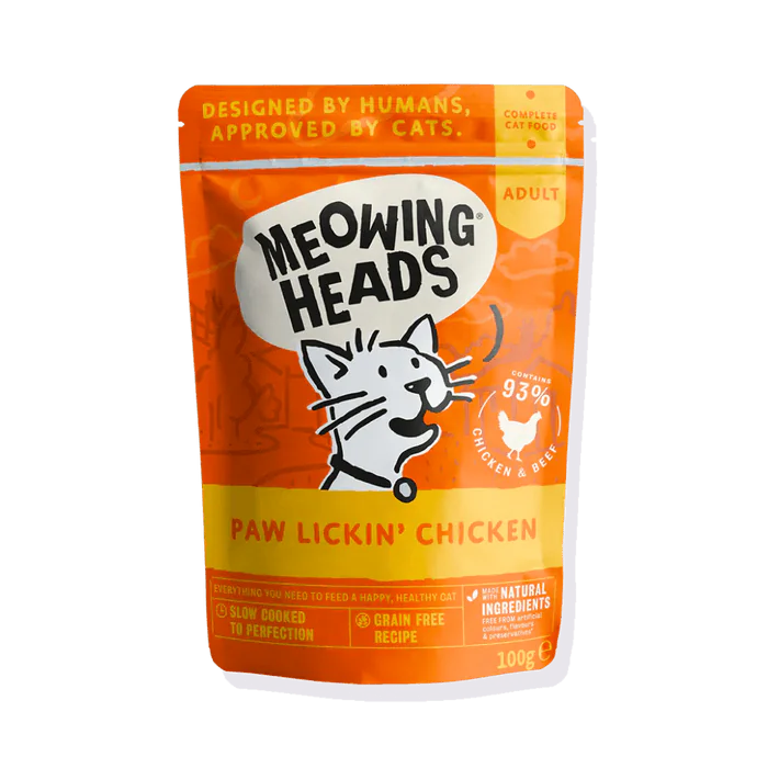 Meowing Heads Paw Lickin' Chicken Adult Wet Cat Food — front packshot